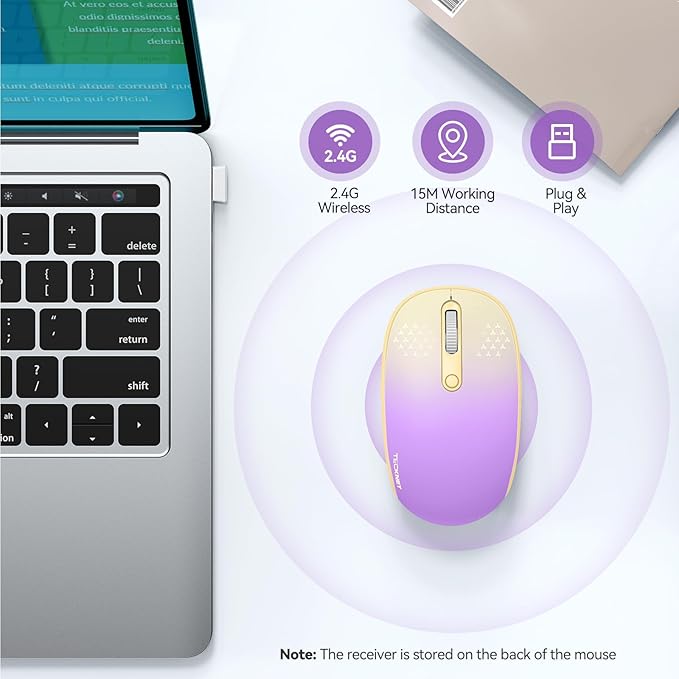 TECKNET Wireless Mouse, 2.4G Quiet Computer Mouse - Image 2