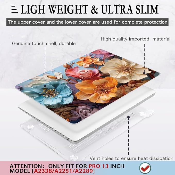 CISSOOK Compatible with MacBook Pro 13 Inch Case 2025 2024 2023 2021 2020 - Image 4