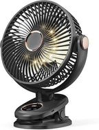 iNeibo 10000mAh Portable Clip on Fan, 90° Oscillating Fan, 8 Inch Rechargeable by iNeibo
