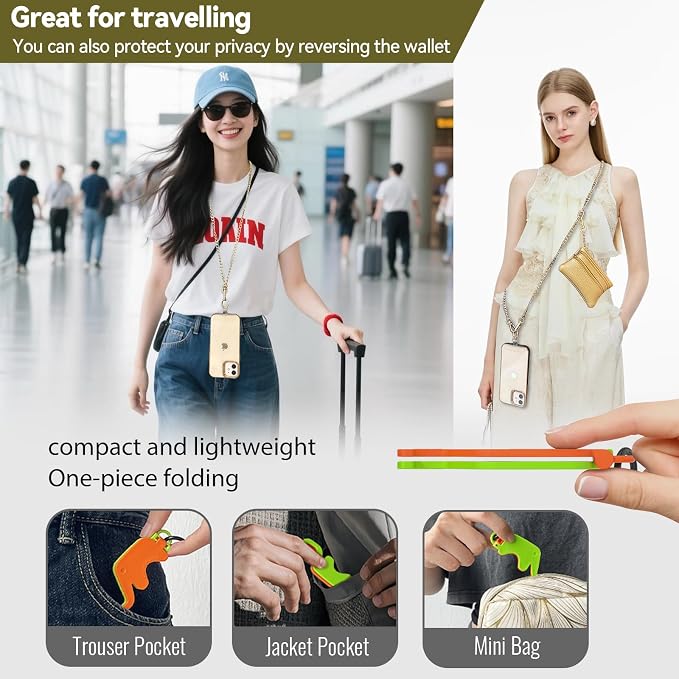 Clip and Go Strap for Phone Gold Metal Chain - Image 3