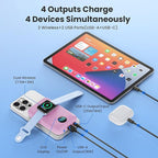 Magnetic Portable Charger for iPhone, 10800mAh 4-in-1 Wireless Power Bank - Image 3