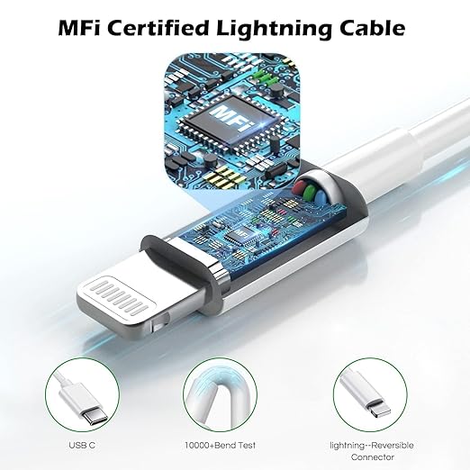 Fast Charger iPhone, 10 Feet iPhone Charger, Super Fast Charging Block - Image 4