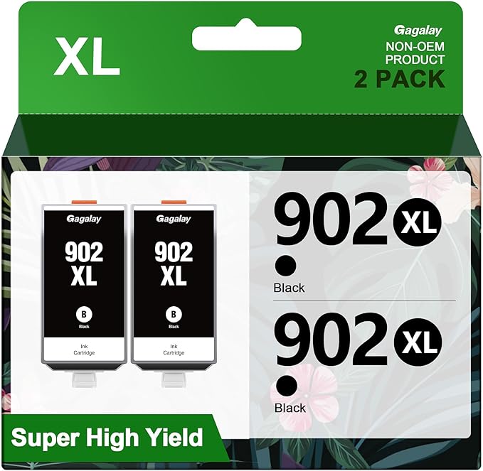 902XL Ink Cartridges for HP Printers Replacement for HP 902XL Black Ink by Gagalay