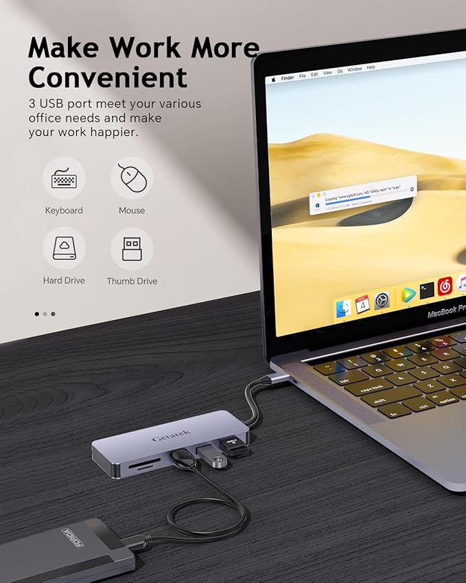USB C Hub, 7 Ports USB C Multiport Adapter - Image 6