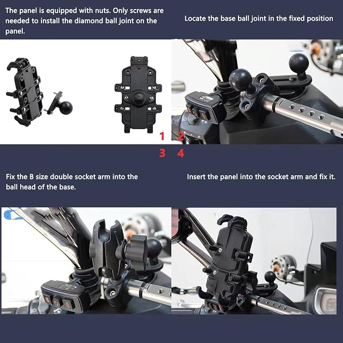 Mounts Phone Mount with Handlebar U-Bolt Base - Image 6