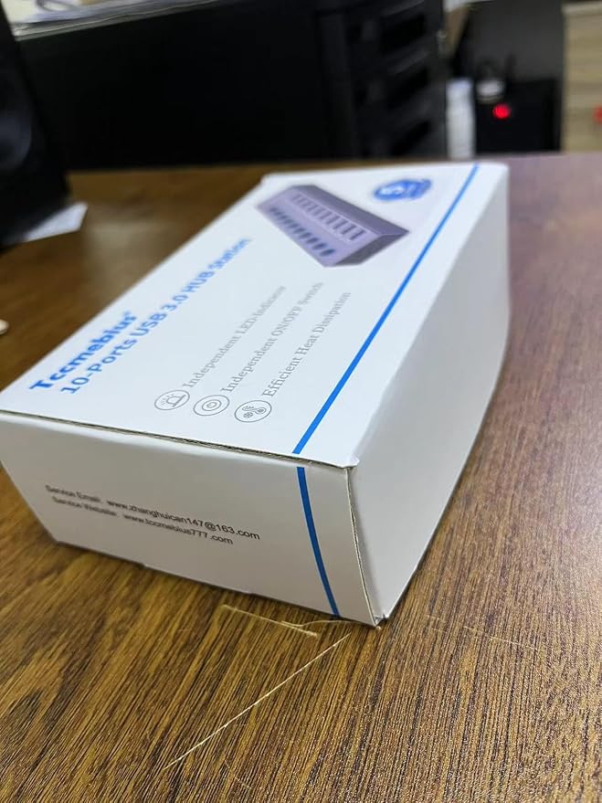 Powered 10-Port USB 3.0 Hub, USB C to 10 Ports USB Data Hub Splitter - Image 11