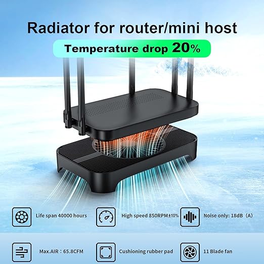 X3 USB Cooling Fan, 18dB Ultra Quiet 140mm USB PC Fan - Image 3