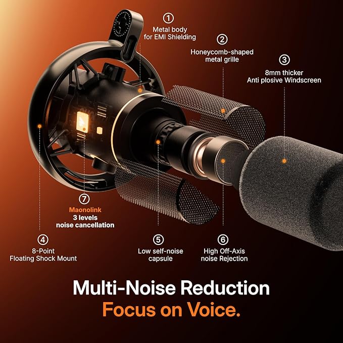 MAONO PD200W Hybrid Wireless Podcast Microphone - Image 5