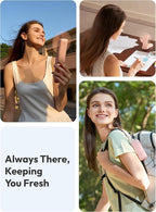 Aecooly Slim Portable Fan with Mirror, Thin Handheld Fan, USB Rechargeable Mini - Image 4