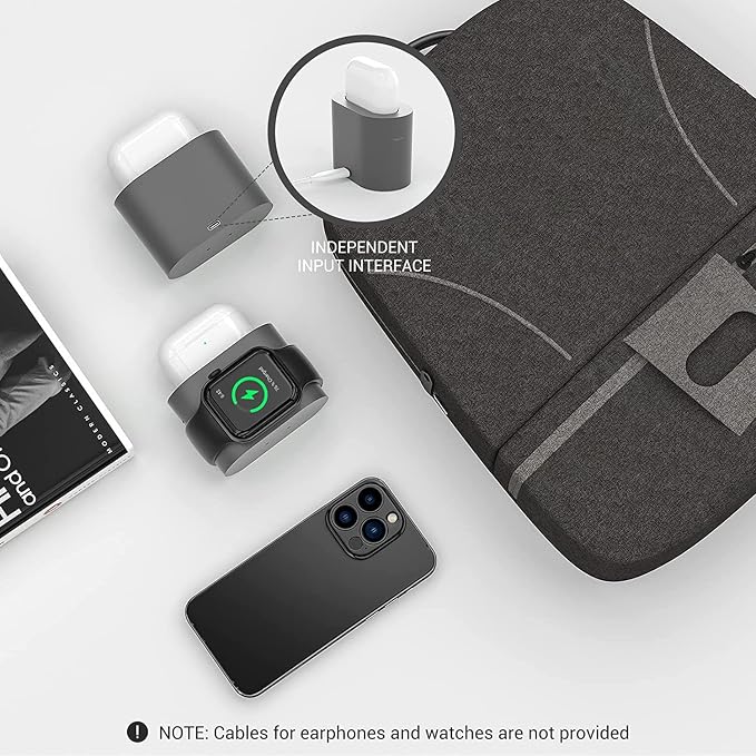Wireless Charging Station, 3 in 1 Charging Station, Alarm Clock - Image 7