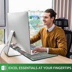 KTRIO Excel Shortcuts Mousepad Desk Mat, Superior Micro-Weave Cloth - Image 2
