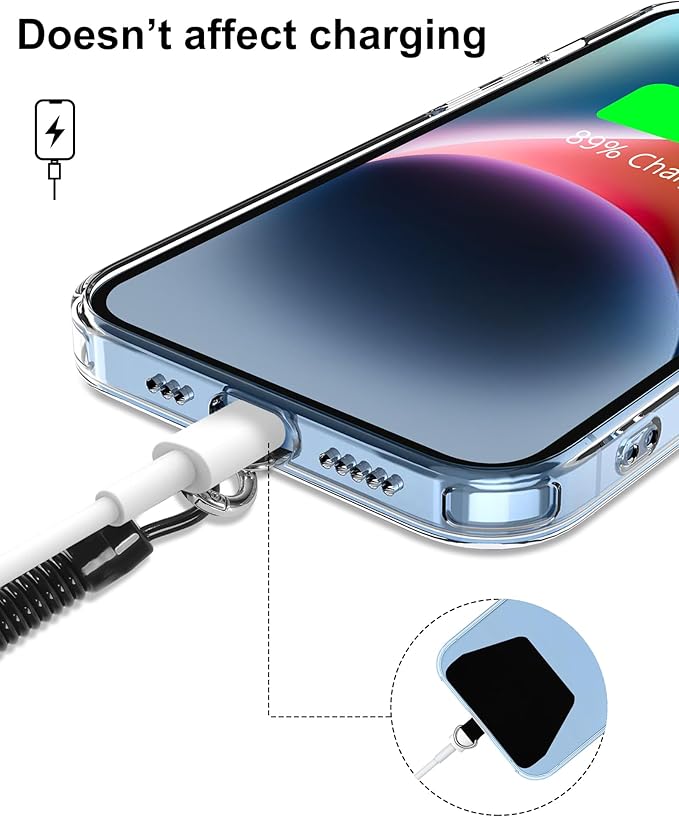 SHANSHUI Phone Tether Lanyard, Strong Spring Rope Climbing Hook, 4x Phone - Image 3