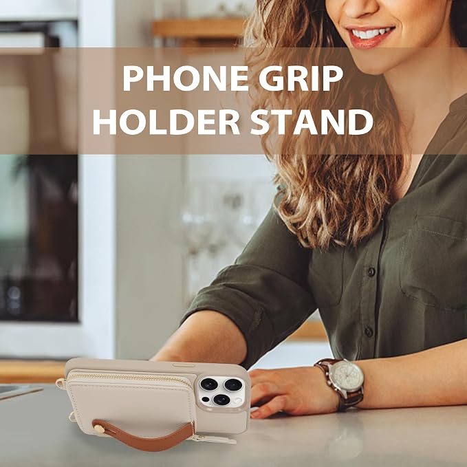 LAMEEKU for iPhone 15 Pro Wallet Case - Image 9