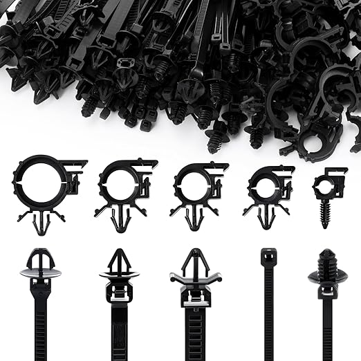 150 pcs Car Wire Loom Routing Clips Push Mount Cable Tie Assortment 10 Sizes - Image 7
