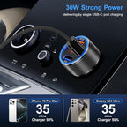 Car Charger for iPhone 16 15 Pro Max, Besgoods 4-Port Cigarette Lighter Adapter - Image 3