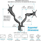 AVLT RGB Lights Dual 17”-43” Gaming Monitor Arm Desk Mount, Fits Two - Image 4