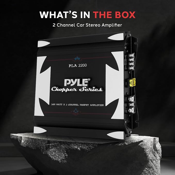 Pyle 2 Channel Car Stereo Amplifier- 1400W Dual Channel Bridgeable High Power - Image 6