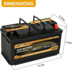 Weize Platinum AGM Battery BCI Group 49-12v 95ah H8 Size 49 Automotive Battery - Image 2