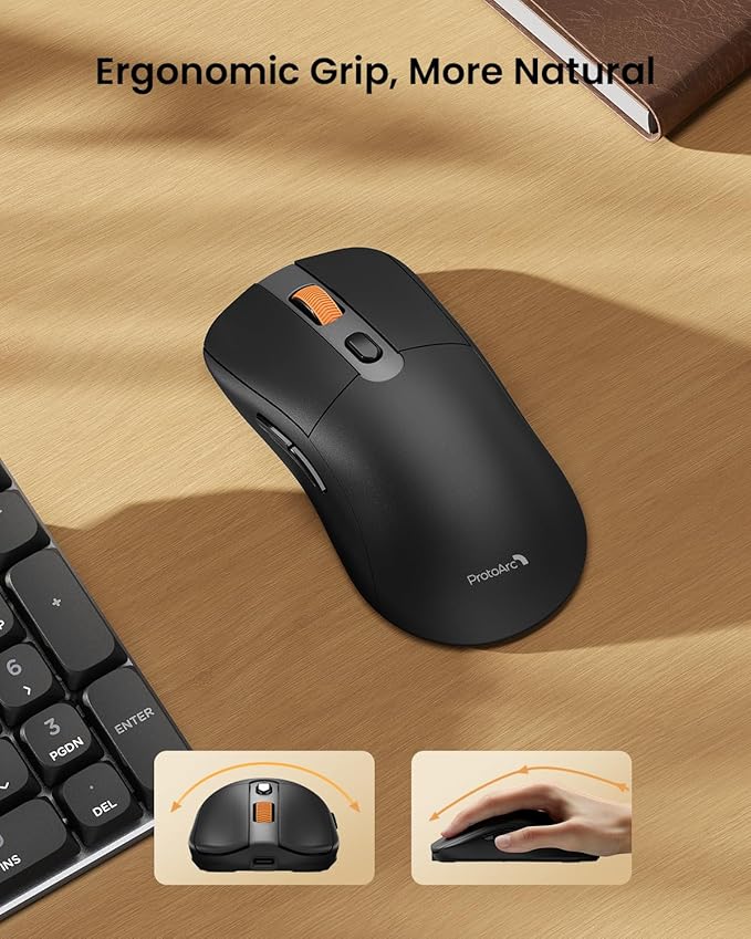 ProtoArc Mechanical Keyboard and Mouse, KM310 Wireless Rechargeable Aluminum - Image 6