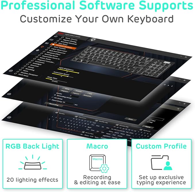 RK ROYAL KLUDGE RK96 RGB Limited Ed, 90% 96 Keys Wireless Triple Mode - Image 7
