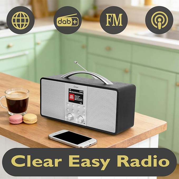 Lemega IR6 Internet Radio with Podcasts & Bluetooth Streaming, FM Stereo Radio - Image 2