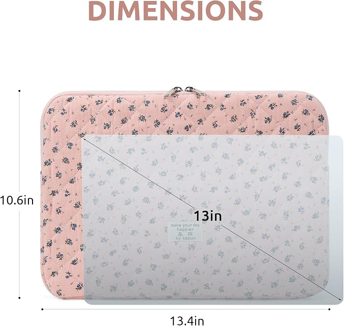 Puffy Laptop Sleeve 13-15.6 Inch Cute Quilted Laptop Protective Case Padded - Image 7