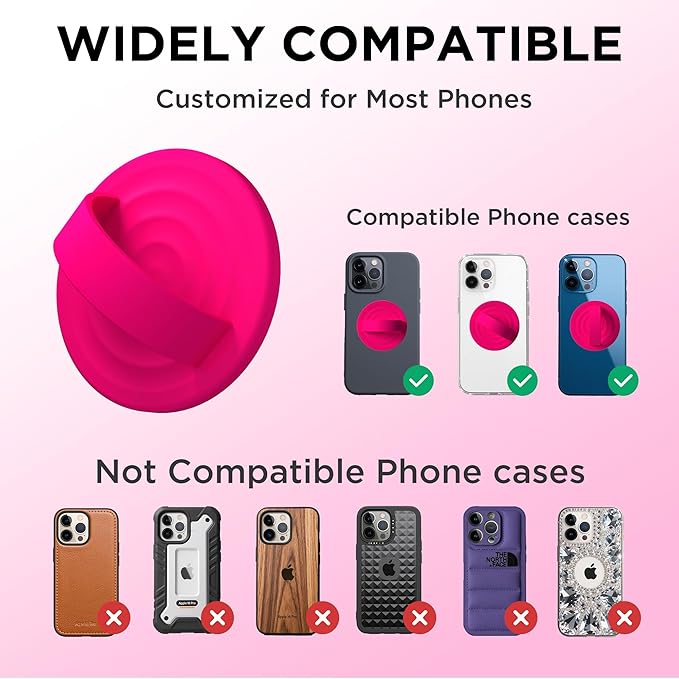 Magnetic Phone Ring Grip Holder, Silicone Finger Loop Grip, Compatible - Image 7