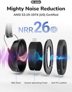 Dr.meter Hearing Protection Ear Muffs, SNR31dB Noise Cancelling Headphones - Image 3