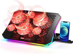Laptop Cooling Pad, KeiBn RGB Lights Laptop Cooler 6 Fans by KeiBn-BornforyouBurntoever