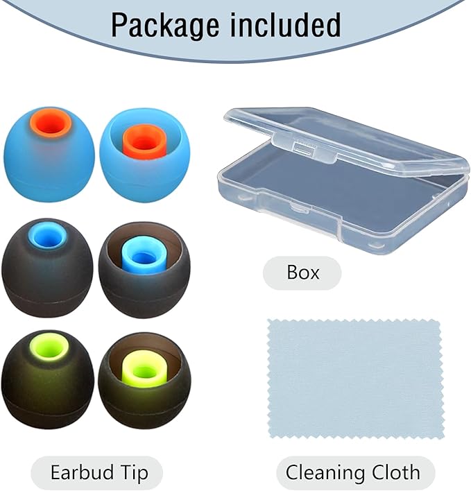 Silicone Replacement Earbud Tips Earbud Covers Ear Tips Fit - Image 7