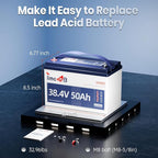 36 Volt Lithium Battery 50Ah for 36V Trolling Motor, Upgrade 1.2C Discharge 60A - Image 3