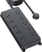 TROND Power Strip Surge Protector, Flat Plug 15ft Long Extension Cord, 10 by TRONDOfficial