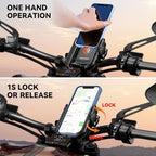 Kewig Motorcycle Phone Mount Holder- Bike Phone Mount Handlebar Clamp, Bicycle - Image 3
