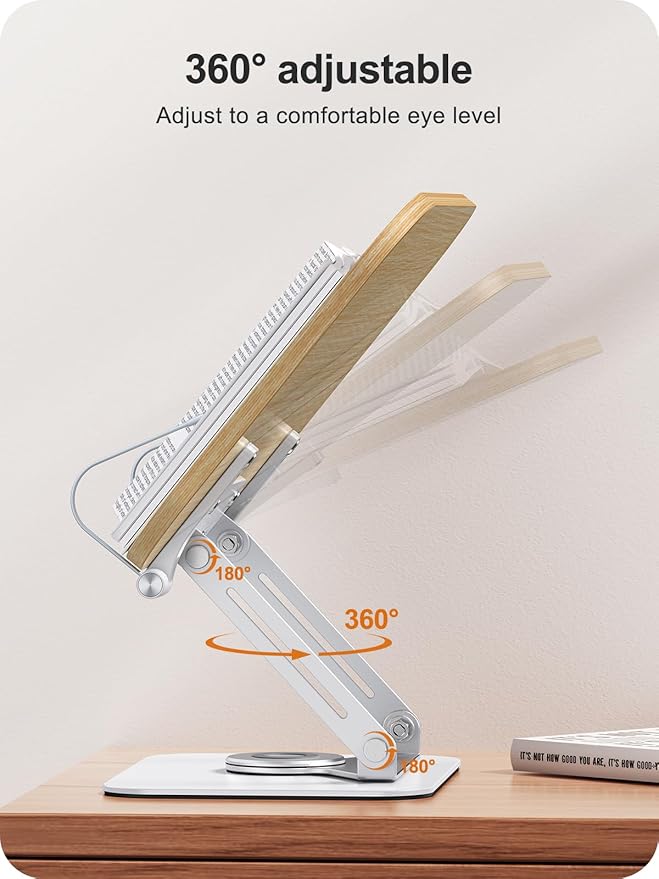 Book Stand for Reading, 360° Adjustable Book Holder, Foldable Book Holder Stand - Image 3