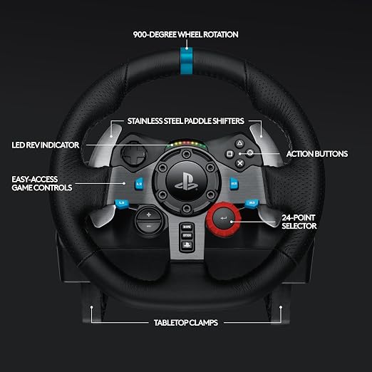 Logitech G29 Driving Force Racing Wheel and Floor Pedals, Real Force Feedback - Image 7