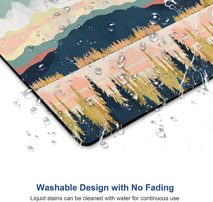 Mouse Pad, Abstract Landscape Mouse Pad, Square Mouse Mat Waterproof Mousepad - Image 4