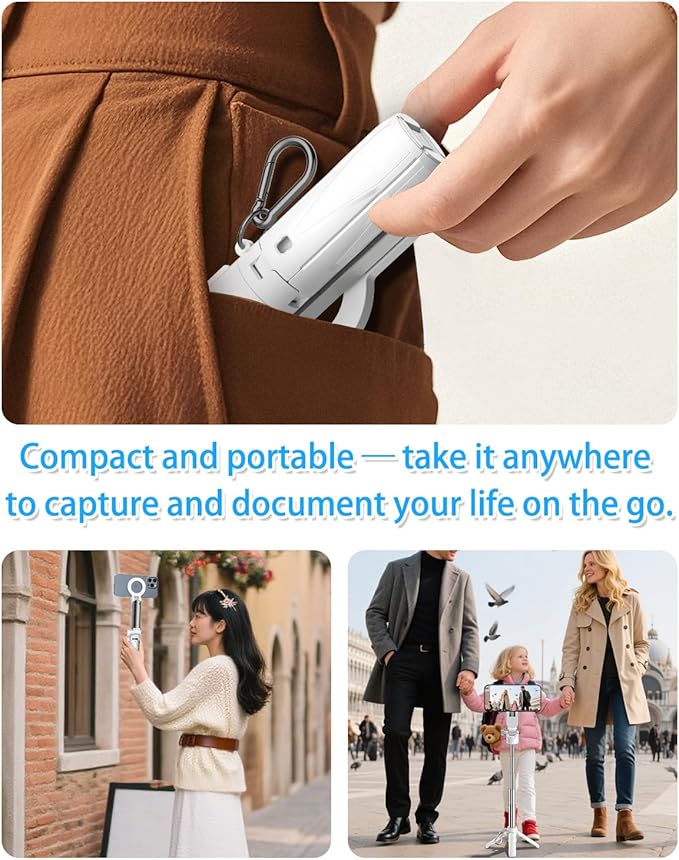 CloudValley Magnetic 4-in-1 Multifunctional Selfie Stick Tripod, Mini Portable - Image 4