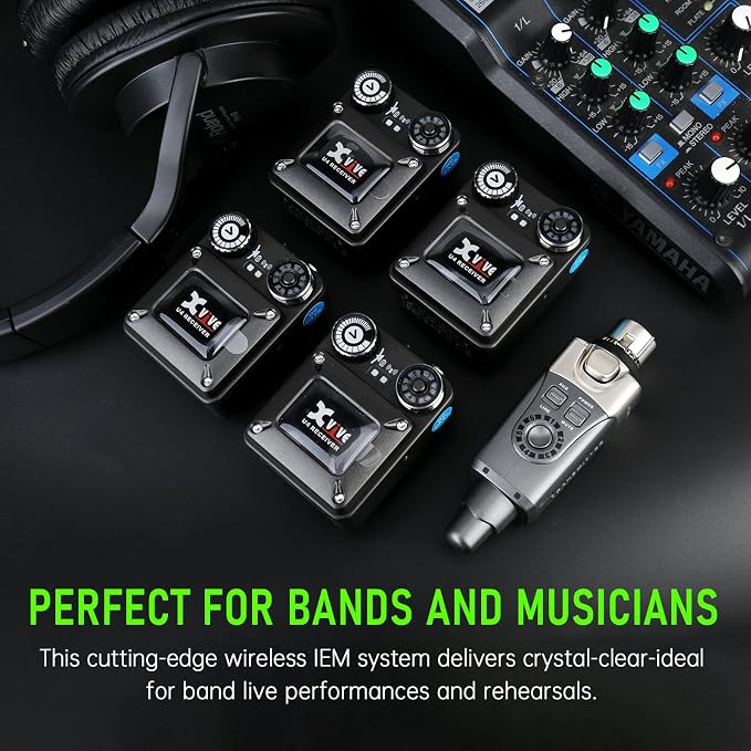 Xvive U4R4 Wireless in-Ear Monitor System Professional IEM System, 1 - Image 2