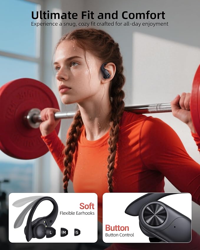 PocBuds Bluetooth Headphones Wireless Earbuds 80hrs Playtime Wireless Charging - Image 6