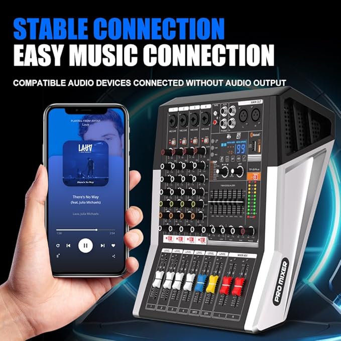 TF400 Dj Mixer 4 Channel Audio Mixer Bluetooth Sound Bar - Image 5