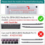 Teryeefi for 2022 2020 MacBook Pro 13 inch Case M2/M1 Chip, Plastic Hard Shell - Image 2