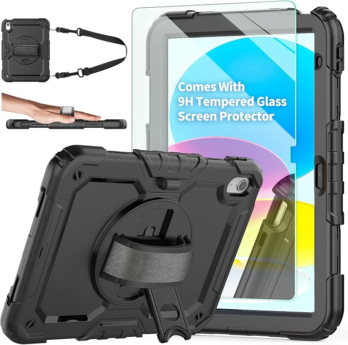 Ambison Case for iPad 11th/10th Generation 11"/10.9'' 2025/2022, Heavy Duty by Ambison