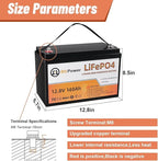 2 Pack 12V 140Ah LiFePO4 Deep Cycle Rechargeable lithium Battery Pack Built-in - Image 2