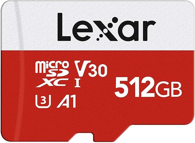 Lexar E-Series 512GB Micro SD Card, microSDXC UHS-I Flash Memory Card by Lexar