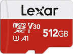 Lexar E-Series 512GB Micro SD Card, microSDXC UHS-I Flash Memory Card by Lexar