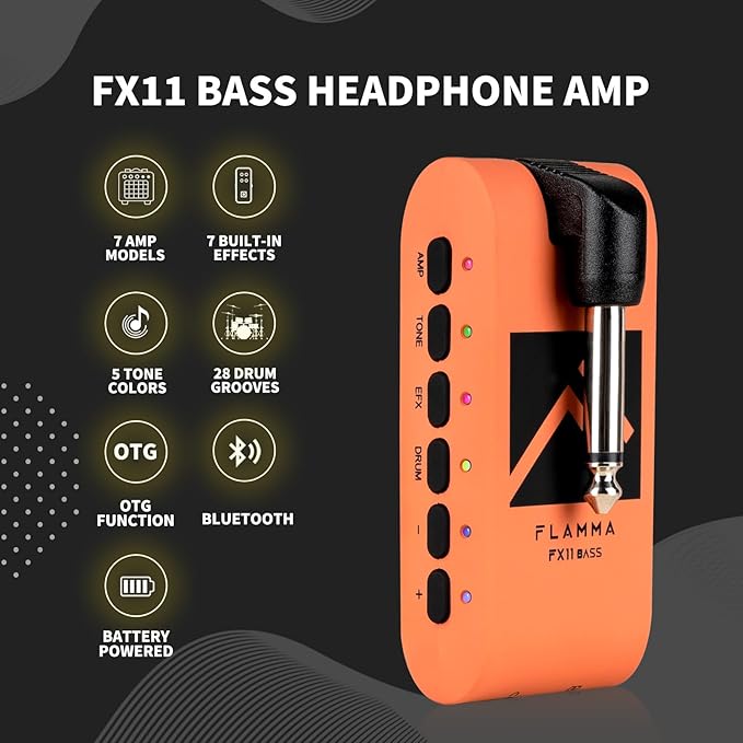 FLAMMA Bass Headphone Amp Portable Modeling Headphone Amplifier - Image 2