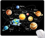 Solar System Planets Stars and Milky Way Galaxy Space Gaming Mouse Pad Square by IMAYONDIA
