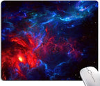 Galaxy Stars Light Black Mouse Pad, Non-Slip Rubber Base MousePads by IMAYONDIA