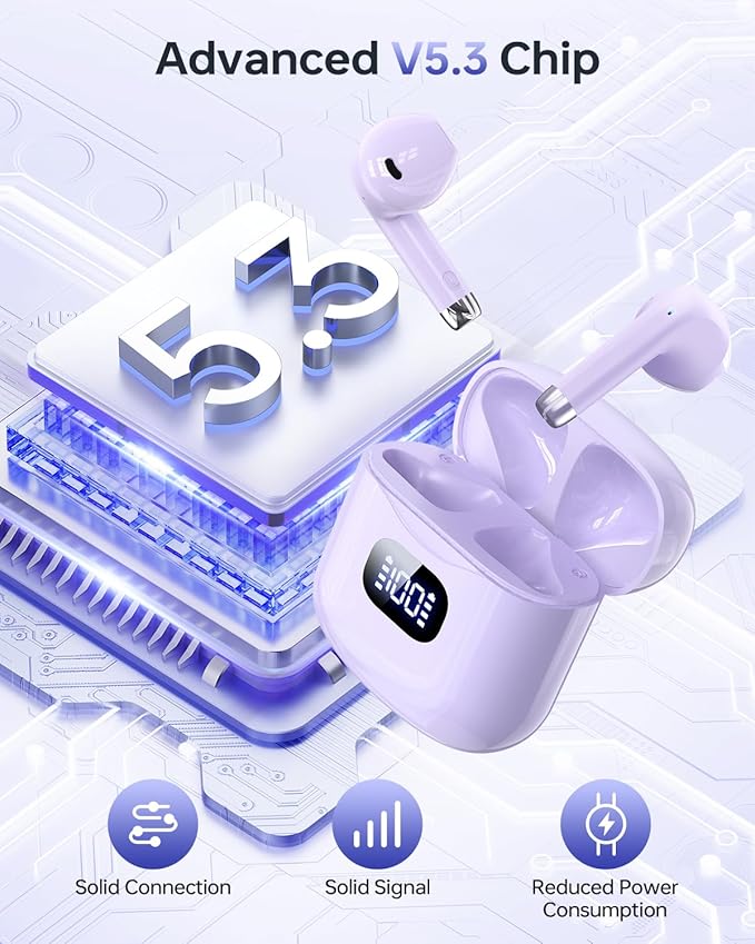 Wireless Earbuds Bluetooth 5.3 Ear Buds, IPX7 Waterproof in-Ear Earphones - Image 6