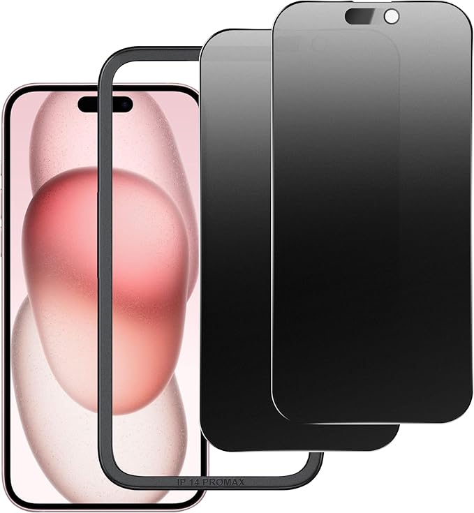 Matte Privacy Screen Protector for iPhone 14Pro and iPhone 15 and iPhone 16 by SHANG+PIN+JIA